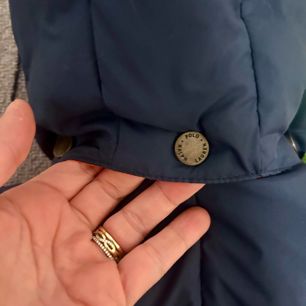Ralph Lauren Dark Blue and Vibrant Orange Snowsuit - Picture 5 of 6